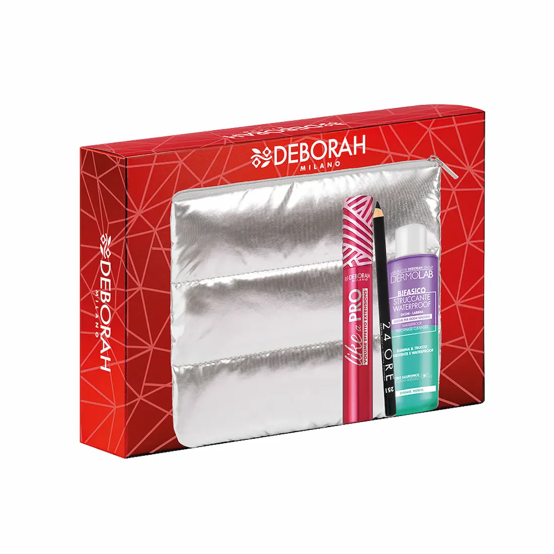 CONJUNTO BOLSA+MASC. LIKEAPRO+LÁPIS OLHOS24H+DESMAQUILHANTE